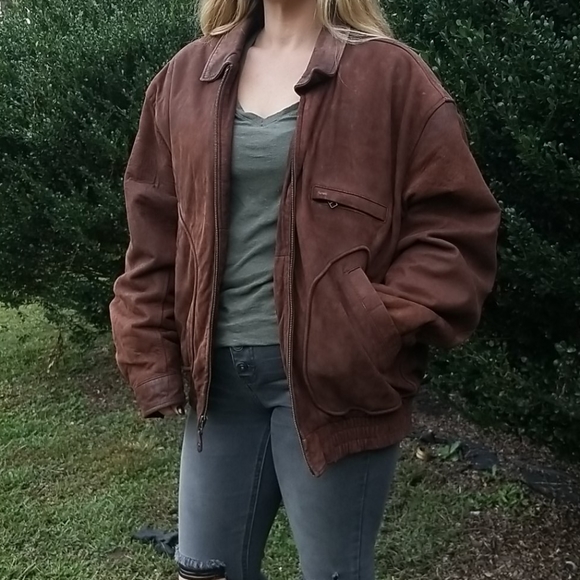 VINTAGE Banana Republic Leather Coat - Picture 2 of 15
